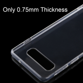 Samsung Galaxy S10 -  TPU Bescherm-Hoes Skin - Transparant 0.75mm