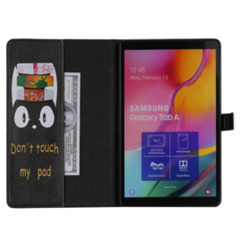Luxe Bescherm-Etui Map voor Samsung Galaxy Tab A 10.1  2019 - "Don't Touch my Pad"  *1