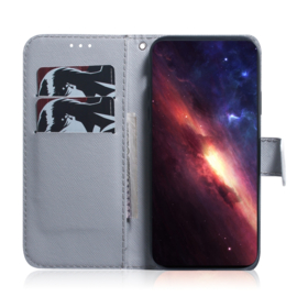 BookCover Etui Hoes   voor iPhone 15    Wolf -  Wit