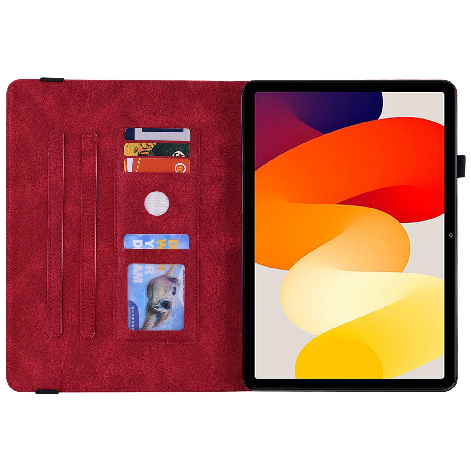 Bescherm-Etui Hoes Map voor Xiaomi Redmi Pad SE - 11  -  Vlinder -  Rood