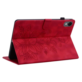 Bescherm-Etui Hoes Map voor Samsung Galaxy Tab S11 - 11"- Lelie - Rood