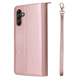 BookCover - 9 Cards - Wallet Etui Hoes voor Samsung Galaxy A14 - 5G   -  Roze