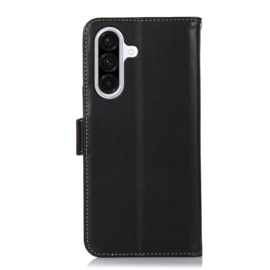 Lederen BoekCover Etui Hoes voor Samsung Galaxy A57  -  Zwart - V1
