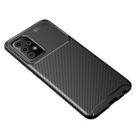 Carbon TPU Bescherm-Hoes Skin voor Samsung Galaxy A72 Zwart