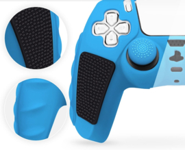 Grip Silicone Hoes / Skin voor Playstation 5 PS5 DualSense Controller  -  Blauw  -   V3