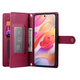 Luxe Portemonnee - Etui  Hoes Tas voor Samsung Galaxy A36  -  A56   - Met Schouder - Draagkoord -  Rood