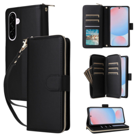 9-Pas Boek-Cover Portemonnee Etui Hoes voor Samsung Galaxy A37 - A36 - A56   -   Zwart