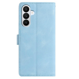 BoekCover Hoes Etui voor Samsung Galaxy A37 - A36 - A56 -  Lichtblauw  -  Vlinders -  Reliëf