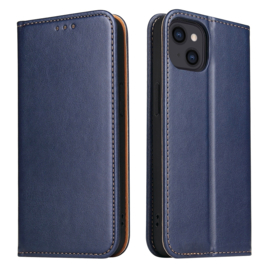 Luxe BookCover Hoes Etui voor iPhone 15     Blauw