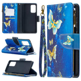 BookCover Wallet Etui voor Samsung A52   -   Vlinders