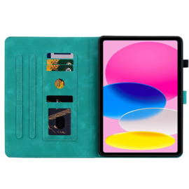 Bescherm-Etui Hoes Map Cover voor  Apple iPad 10 - A16 - 10.9 - 2022 - 2025 - Lelie - Groen
