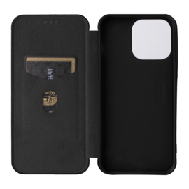 Slim Carbon  Cover Hoes Etui voor iPhone 15 PRO    Zwart - Carbon A3102