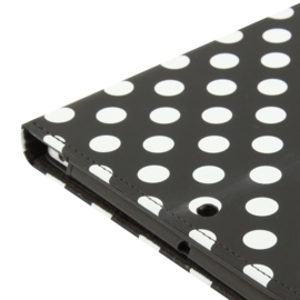 Dot Style PU Bescherm-Opberg Etui Hoes voor iPad Air   Zwart