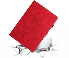 Palmboom Beach - Bescherm-Etui Map voor Apple iPad 10 - 11 -  A16 - 10.9 - Rood