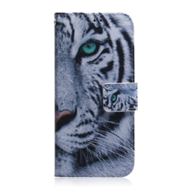 BookCover Hoes Etui voor Samsung Galaxy A14  -    Tijger - Zwart Wit