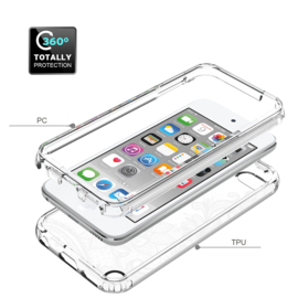 Armor-Case Bescherm-Cover Skin Sleeve voor iPod Touch   Wit  -  Transparant