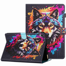 Bescherm-Etui Map Cover voor  Apple iPad 10 - 11 -  A16 - 10.9  -  Wolf