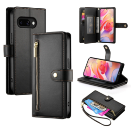 Luxe Portemonnee - Etui  Hoes Tas voor Samsung Galaxy A36  -  A56   - Met Schouder - Draagkoord -  Zwart