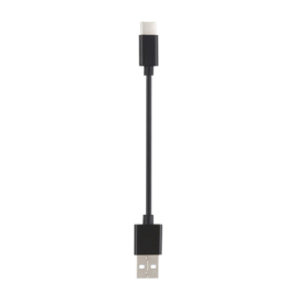 USB C oplader en Data USB Kabel voor Samsung A52 S21  10cm. Zwart