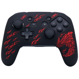 Silicone Hoes / Skin voor Nintendo Switch Pro Controller -  Red Dragon