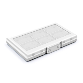 Opberg-Box voor 12 Nintendo Switch Spel Game-Cards + 2 SD Cards  -  Wit