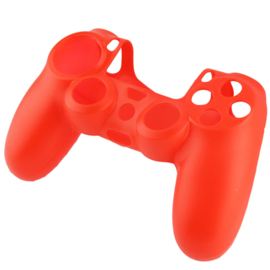 Silicone Hoes / Skin voor Playstation 4 PS4 Controller    Rood