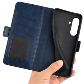 Luxe BoekCover Etui Hoes  voor Samsung Galaxy A36 - A56  -  Blauw
