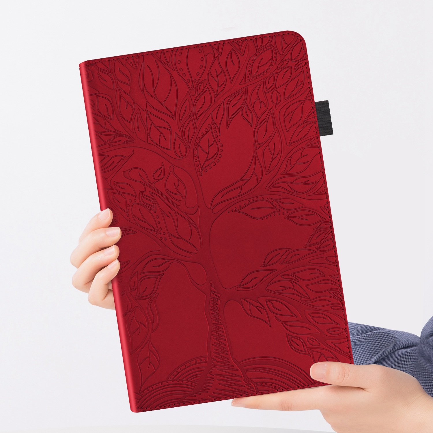 Luxe Bescherm-Etui Hoes Map voor Xiaomi Pad 7  -  7 PRO   -    " Tree of Life "  Rood