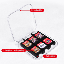 Opberg-Box voor 12 Nintendo Switch Spellen   Transparant