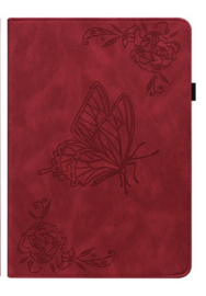 Bescherm-Etui Hoes Map voor Samsung Galaxy Tab S11 - 11"- Vlinder - Rood