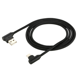 Hoek - USB-C  Oplader en Data USB Kabel voor Samsung Galaxy Serie 100cm.