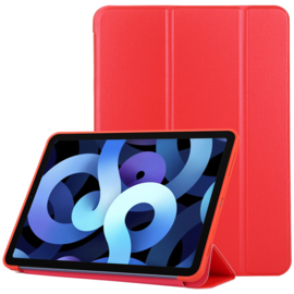 TPU Bescherm-Cover Hoes Map voor iPad Air   10.9  -  Rood    A2316 A2589