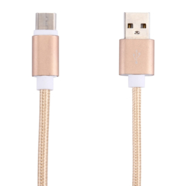 USB C - Oplader en Data Kabel voor Galaxy S24 - 15cm - Goud