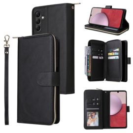 BookCover - 9 Cards - Wallet Etui Hoes voor Samsung Galaxy A14 - 5G   -  Zwart