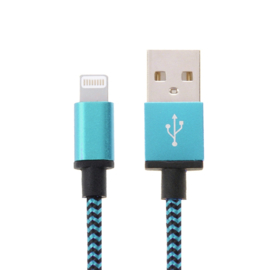 Luxe Metalen Lightning Oplader - Data USB Kabel voor iPhone - iPad  2m  Roze