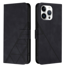 Hoes - Etui - Tas voor iPhone 16 Pro Max  - Met Schouder - Draagkoord -  Zwart