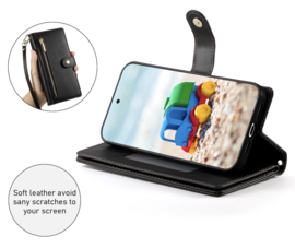 Luxe Portemonnee - Etui  Hoes Tas voor Google Pixel 9 - 9 Pro - 10 - 10 Pro  -  Met Schouder - Draagkoord -  Zwart