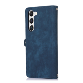 3 Pas - Portemonnee Etui Hoes voor Samsung Galaxy S23   -  Blauw