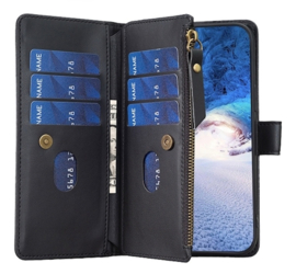 9 Pas - Portemonnee Etui Hoes voor Samsung Galaxy A35   -    Zwart