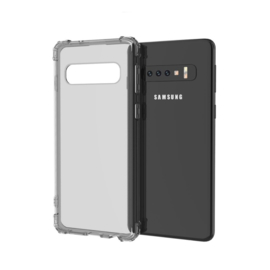Samsung Galaxy S10 -  TPU Bescherm-Hoes Skin - Transparant-Donker