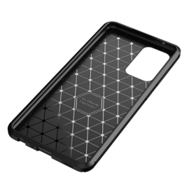 Samsung Galaxy A52   - Carbon TPU Bescherm-Hoes Skin - Blauw