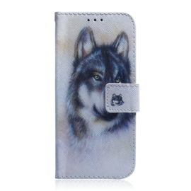 BookCover Hoes Etui voor Samsung Galaxy A15  -  Wolf  - Wit