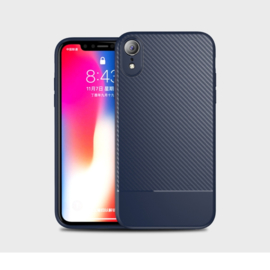 Slim Carbon Bescherm-Hoes Skin  voor iPhone XR   Blauw