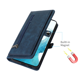 3 Pas - Portemonnee Etui Hoes voor Samsung Galaxy S23   -  Blauw