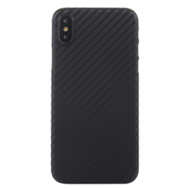Slim Carbon Bescherm-Hoes Skin  voor iPhone X - XS    Zwart