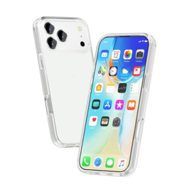 Transparant Hard-Cover Bescherm-Hoes + Screenprotector voor Apple iPhone 17 PRO MAX