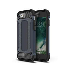 Hybrid Armor-Case Bescherm-Cover Hoes voor iPhone SE   Donker-blauw - Navy