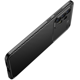 Samsung Galaxy A33   - Carbon TPU Bescherm-Hoes Skin - Zwart