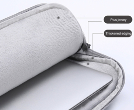 Sleeve Pouch Hoes Etui voor Apple Macbook Air 13"  -  Laptop - 37x 26 - Grijs