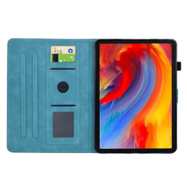 Luxe Bescherm-Etui Hoes Map voor Samsung Galaxy Tab A9 Plus  - 11    "Kolibrie"   Turquoise